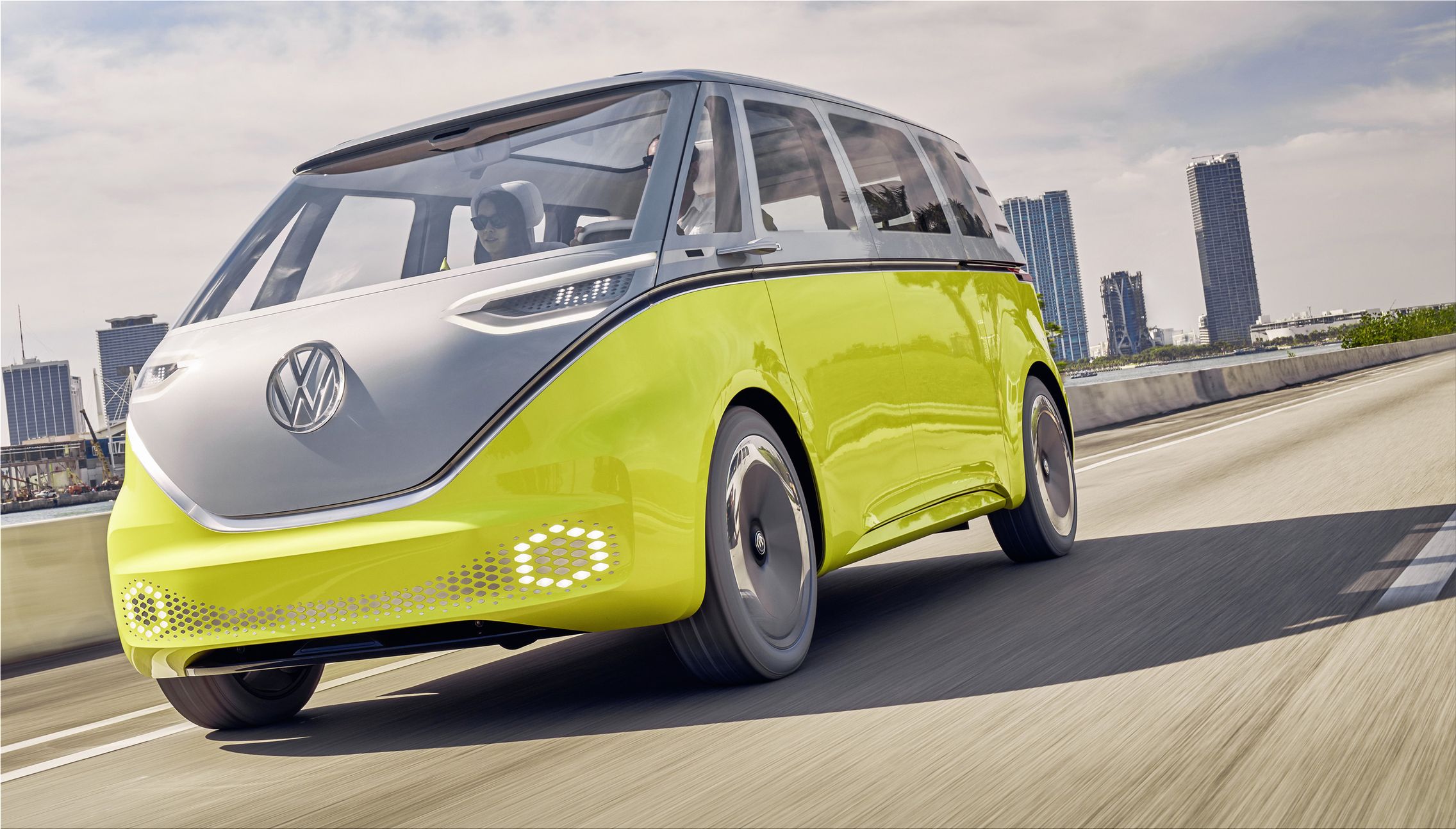 The allelectric and autonomous Volkswagen ID BUZZ minivan Electric