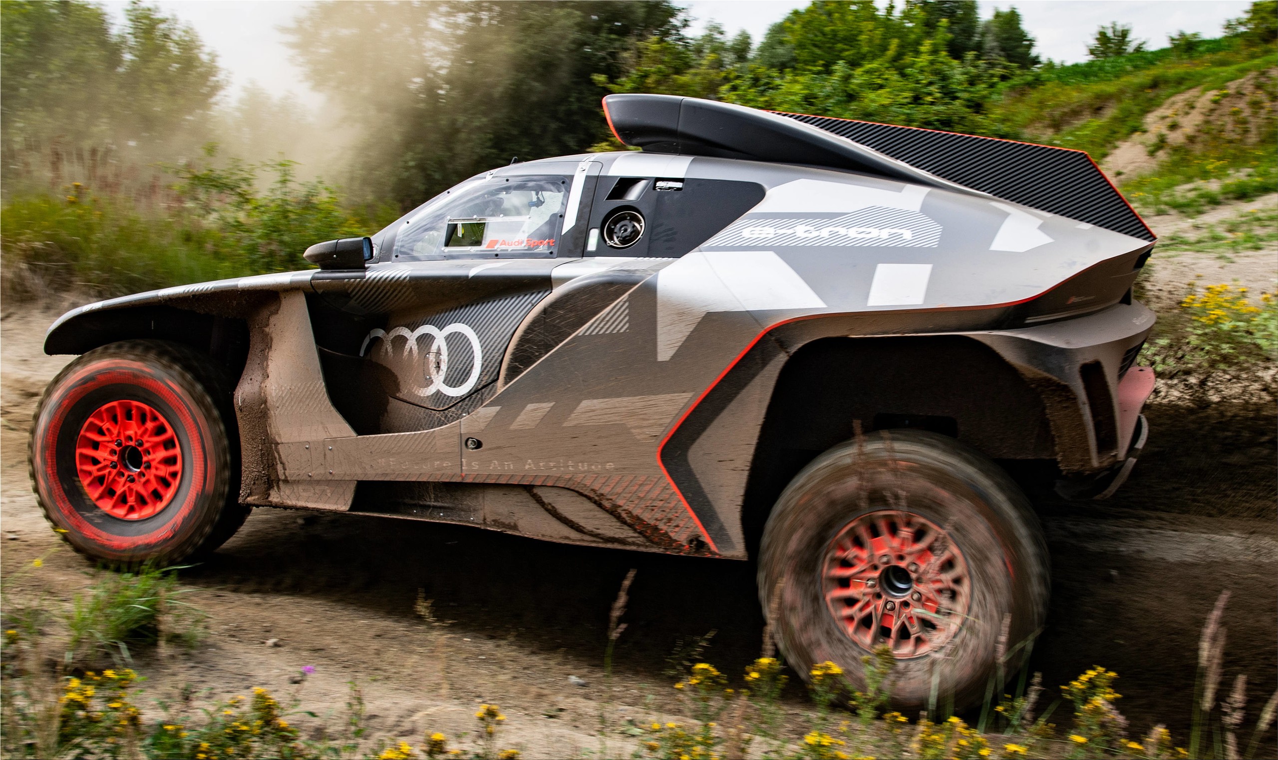 The Audi RS Q etron prototype prepares for the Dakar Rally Electric