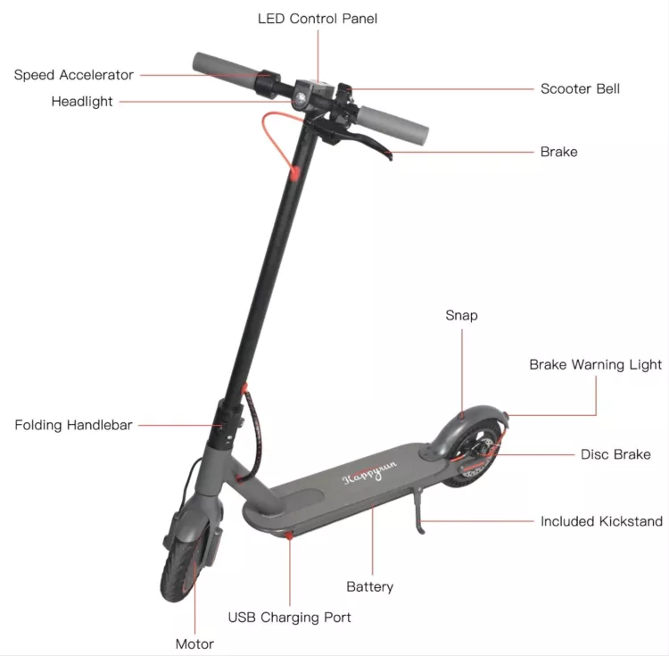 The new Happyrun HR-15 electric scooter with 8.5-inch wheels | Electric ...